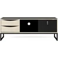 Stubbe 117cm TV Unit - Black, Oak