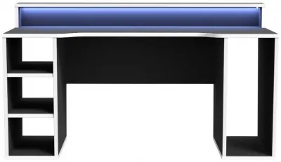 Tezaur Gaming Desk with LED Light - Black