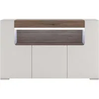 Toronto 140cm Sideboard with 3 Doors - White, Oak