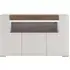 Toronto 140cm Sideboard with 3 Doors - White, Oak