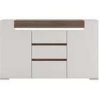 Toronto Small Sideboard - White, Sanremo Oak