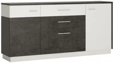 Zingaro Extra Large Sideboard - Grey, White