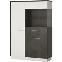 Zingaro Low Display Cabinet LHF - Grey, White