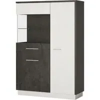 Zingaro Low Display Cabinet RHF - Grey, White