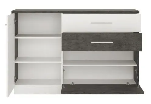 Zingaro Medium Sideboard - Grey, White