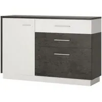 Zingaro Medium Sideboard - Grey, White