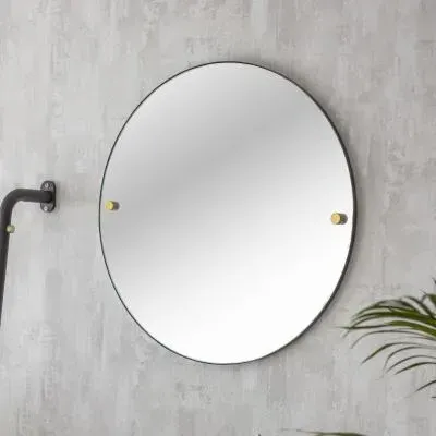 Adelphi Round Wall Mirror - Black image