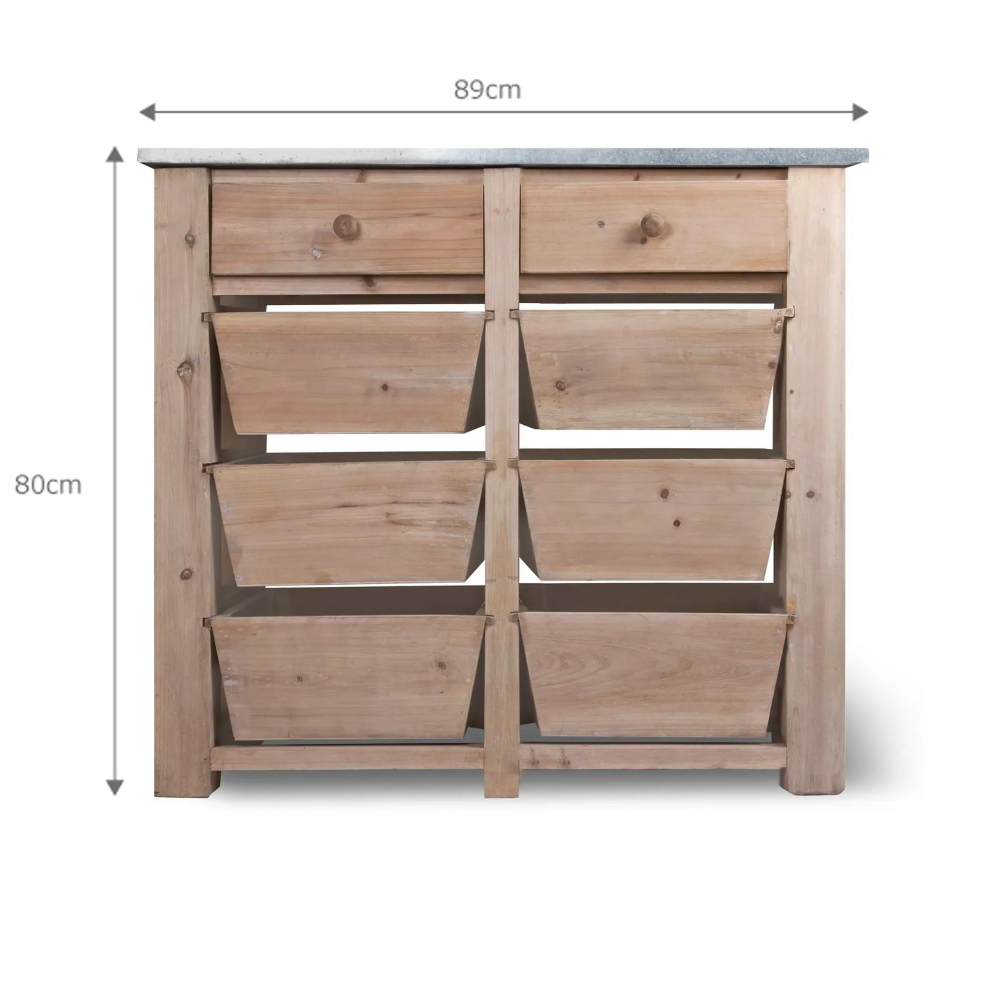 Aldsworth 8 Drawer Storage Unit - Natural, Wood