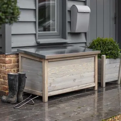 Aldsworth Large Outdoor Storage Box - Natural Wood