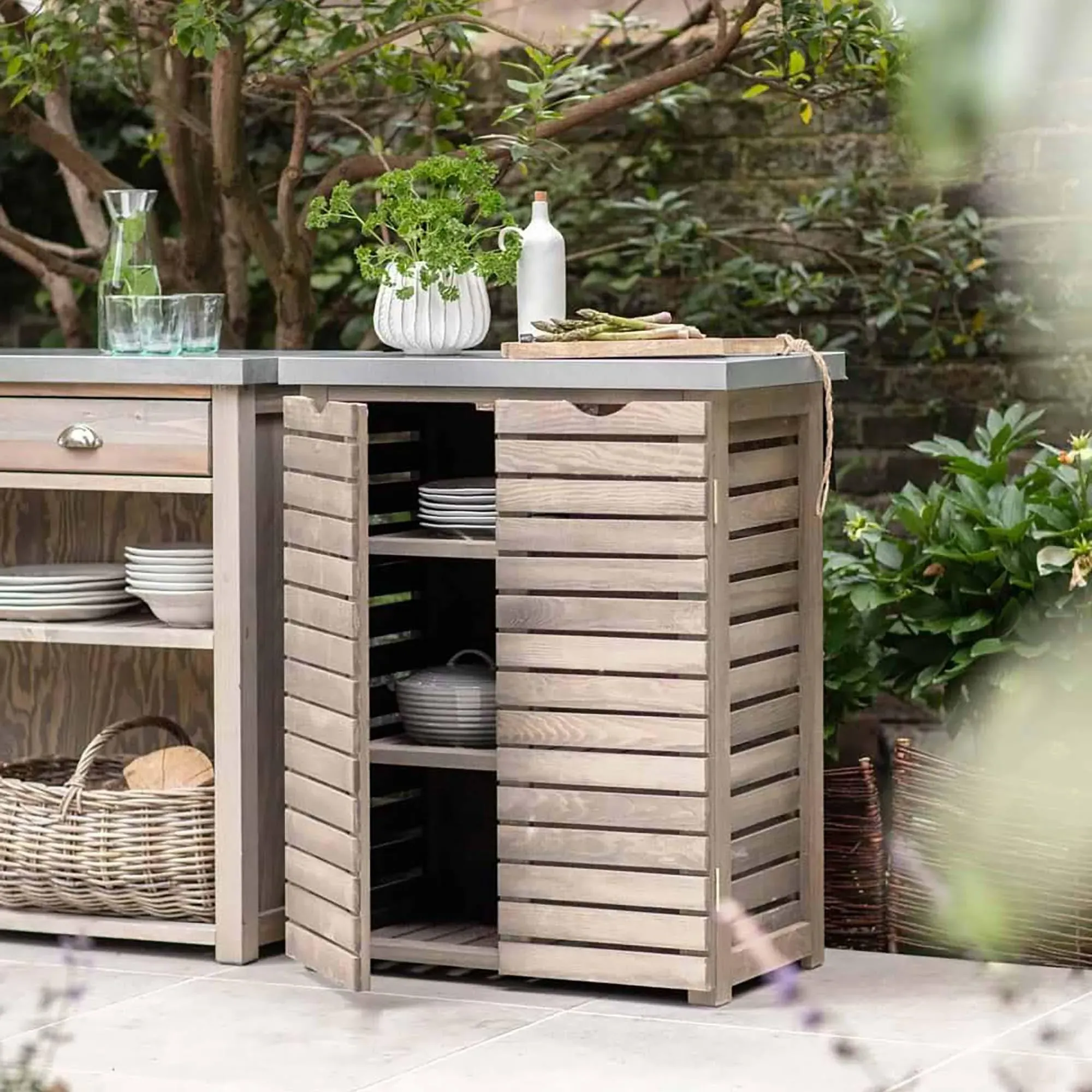 Aldsworth Slatted Storage Unit - Natural, Wood