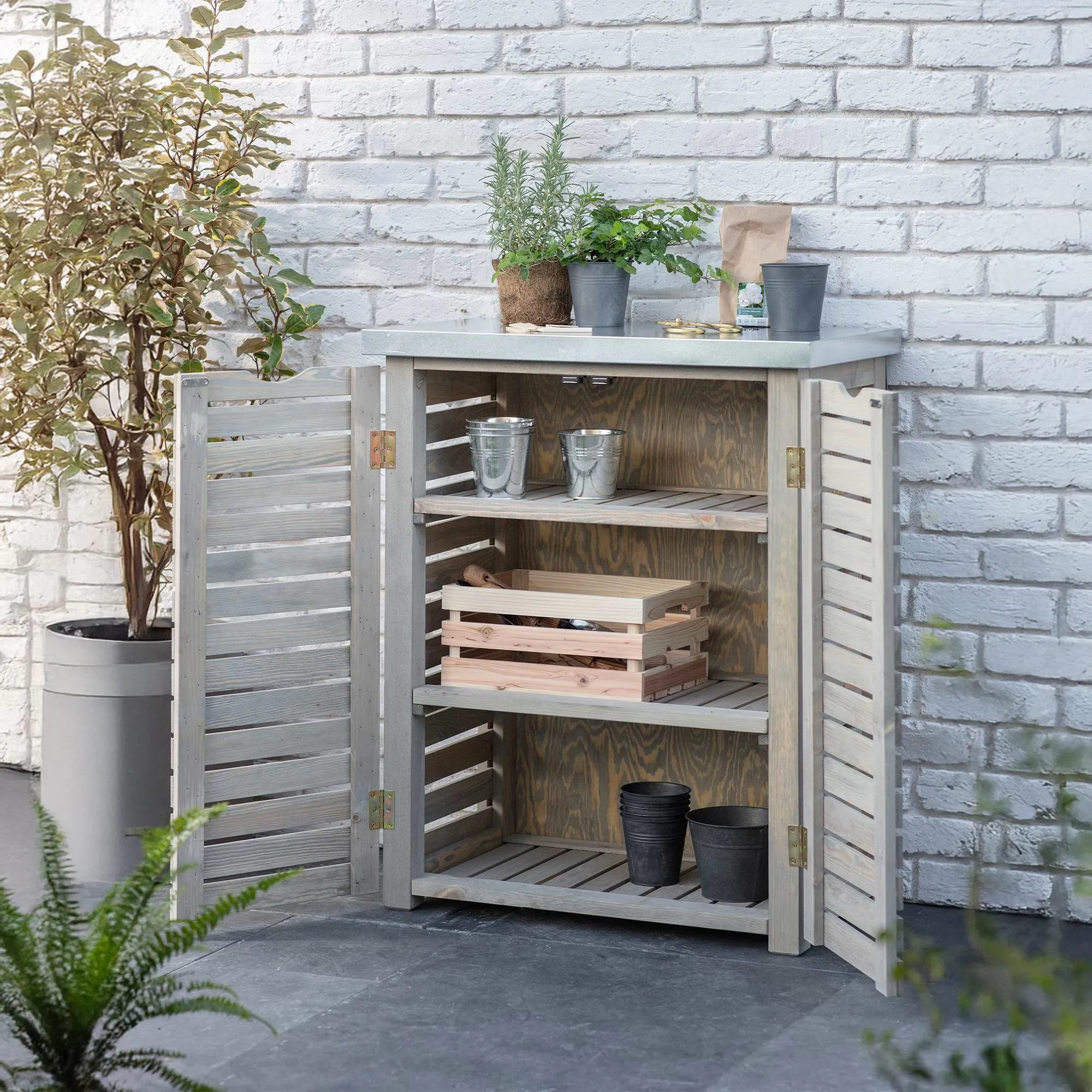 Aldsworth Slatted Storage Unit - Natural, Wood