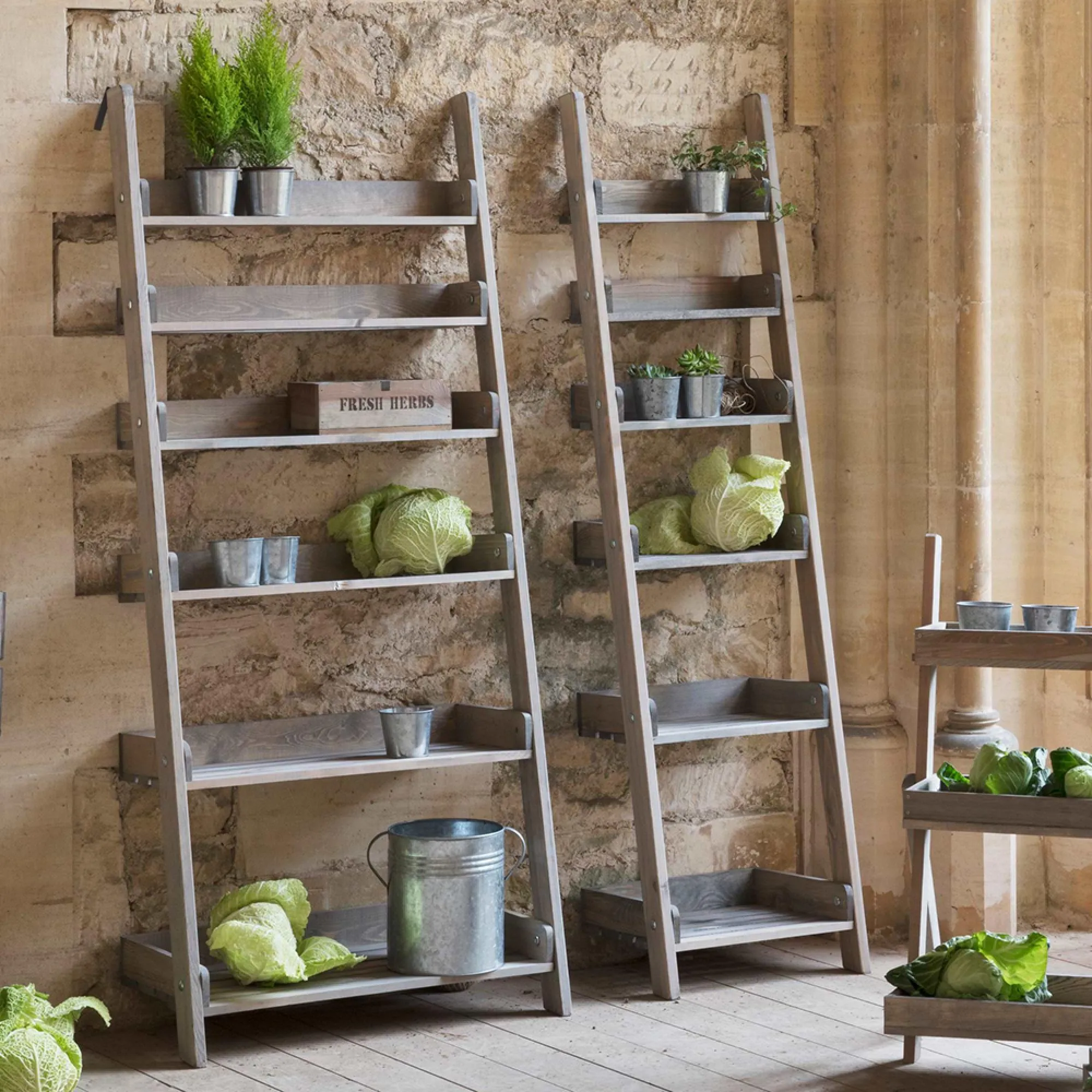 Aldsworth Small Shelf Ladder - Natural Wood