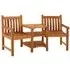 Ambleside 2 Seater Companion Bench - Teak
