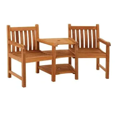 Ambleside 2 Seater Companion Bench - Teak image