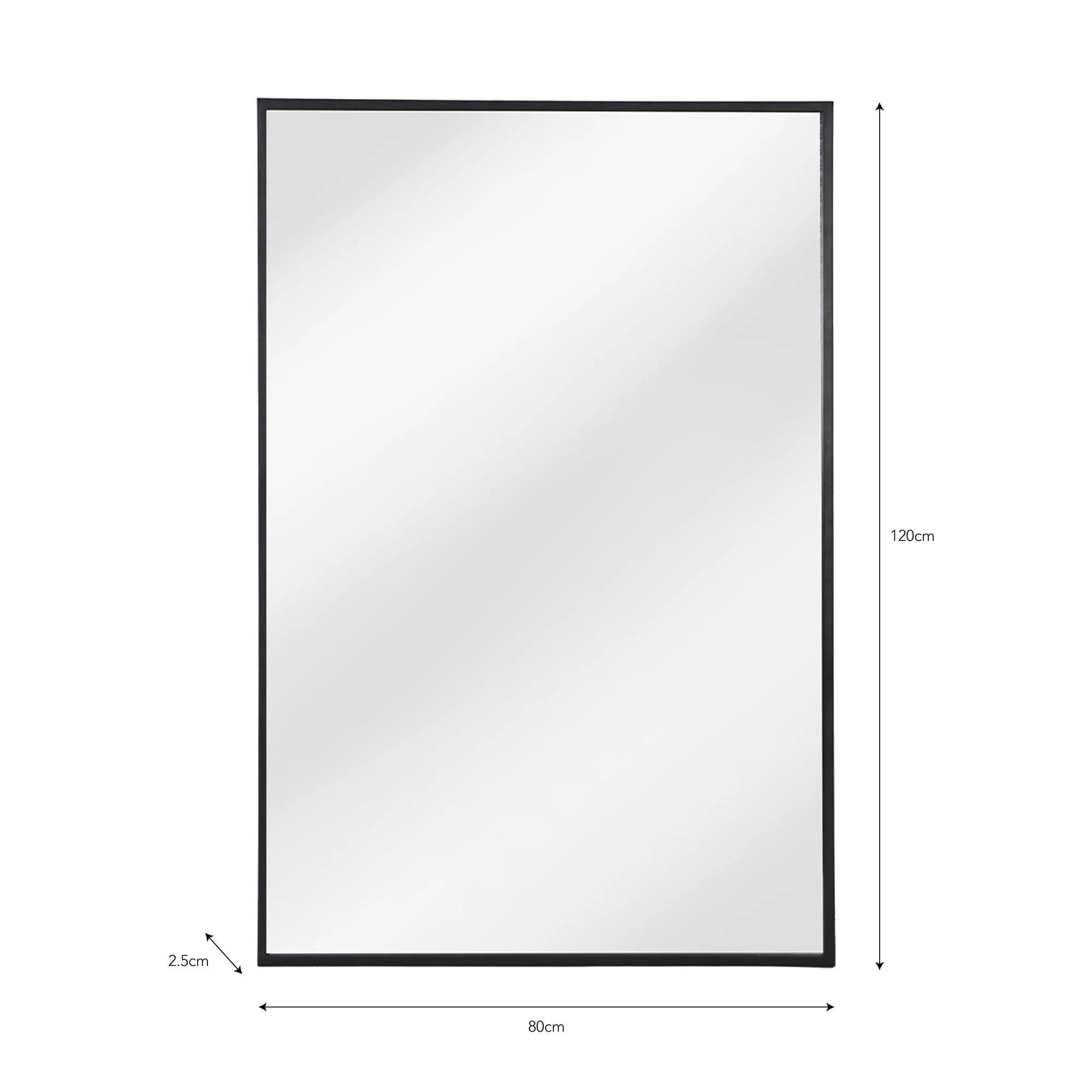 Avening Rectangular Wall Mirror - Black