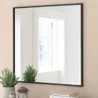 Avening Square Wall Mirror - Black