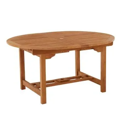 Avon Teak Oval Extending Dining Table - Natural, Teak