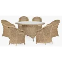 Brayford Large Round Dining Set - Natural, Rattan