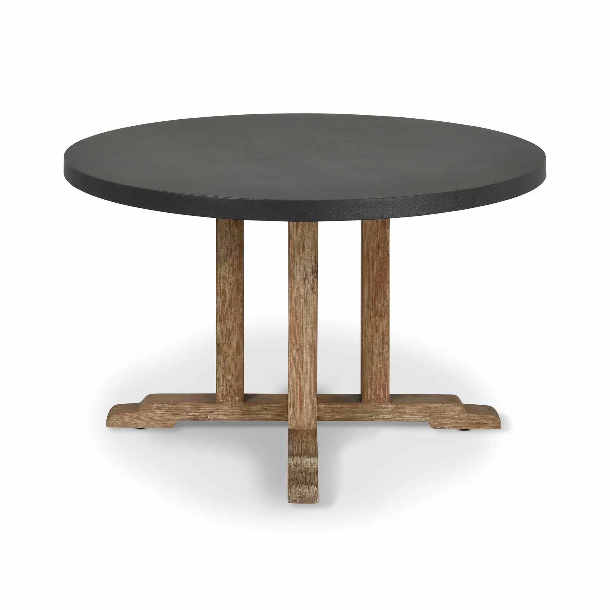 Burcot Round Outdoor Dining Table - Slate Grey