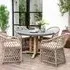 Burcot Round Outdoor Dining Table - Slate Grey