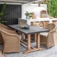 Burcot Small Outdoor Dining Table - Slate Grey