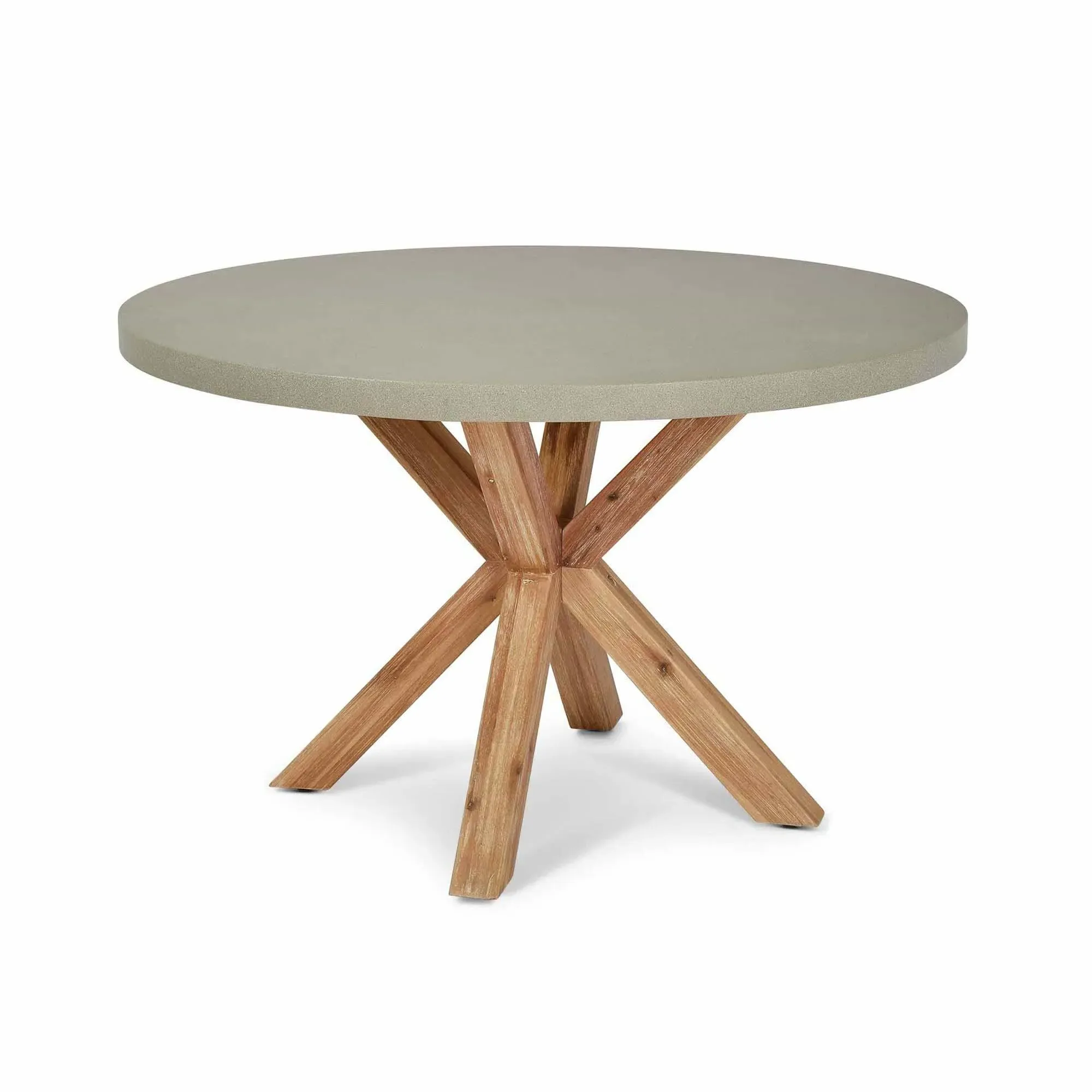 Burford Round Dining Table - Grey, Faux Concrete
