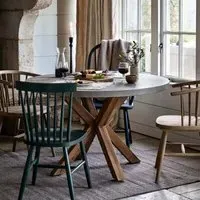 Burford Round Dining Table - Grey, Faux Concrete