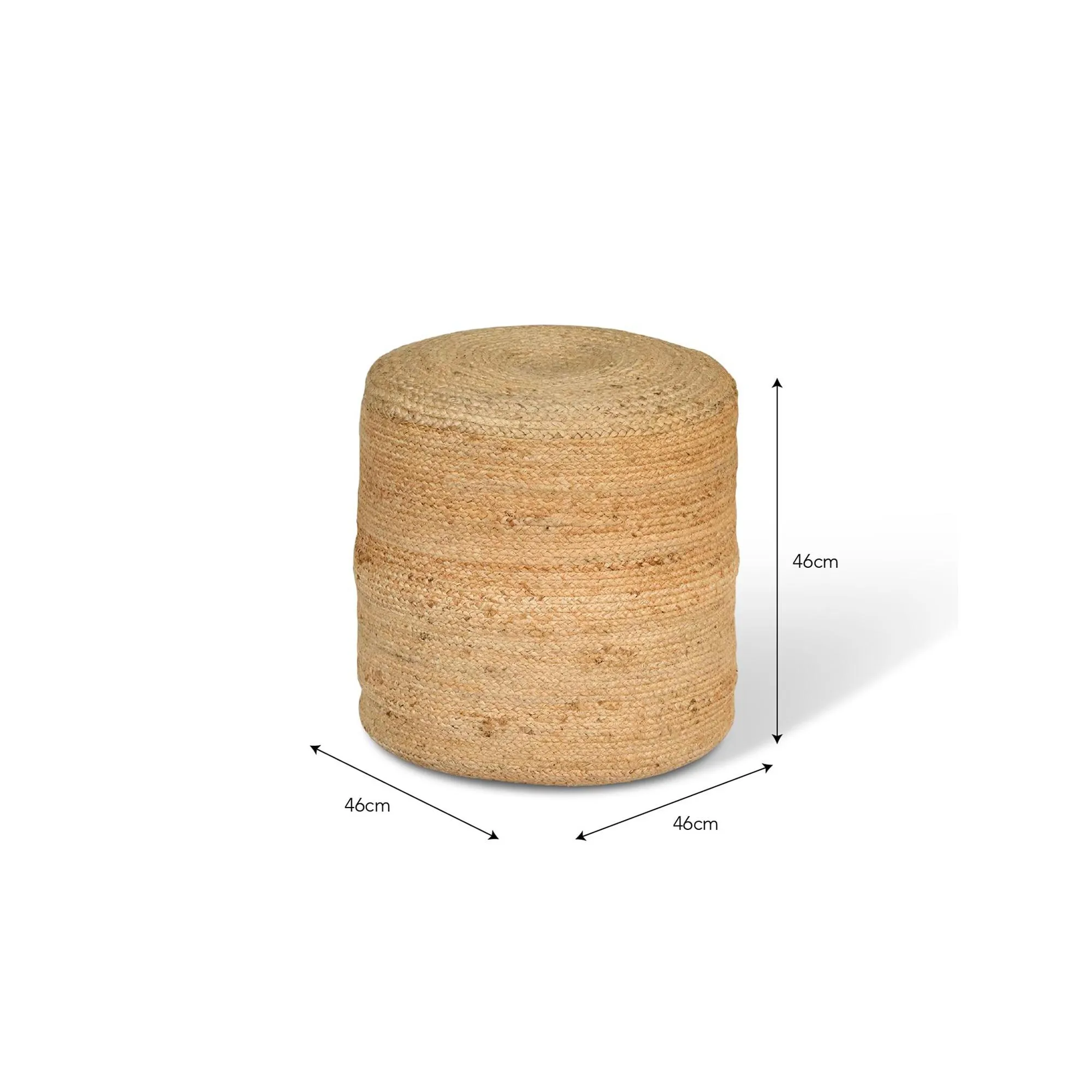 Cerney Round Stool - Natural, Jute