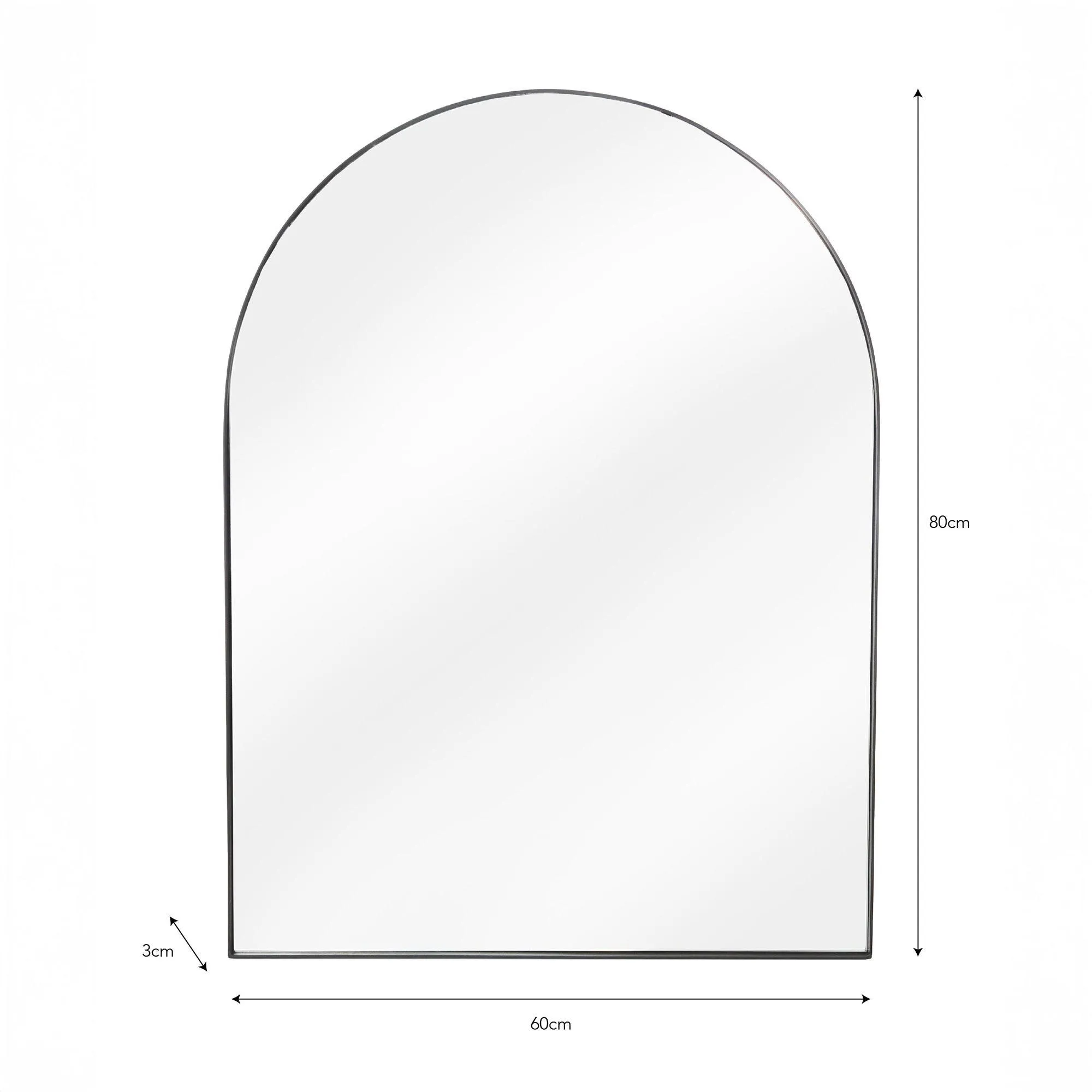 Charlcombe Arched Mirror - Black