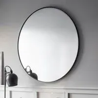 Cherington Round Wall Mirror 80cm - Black