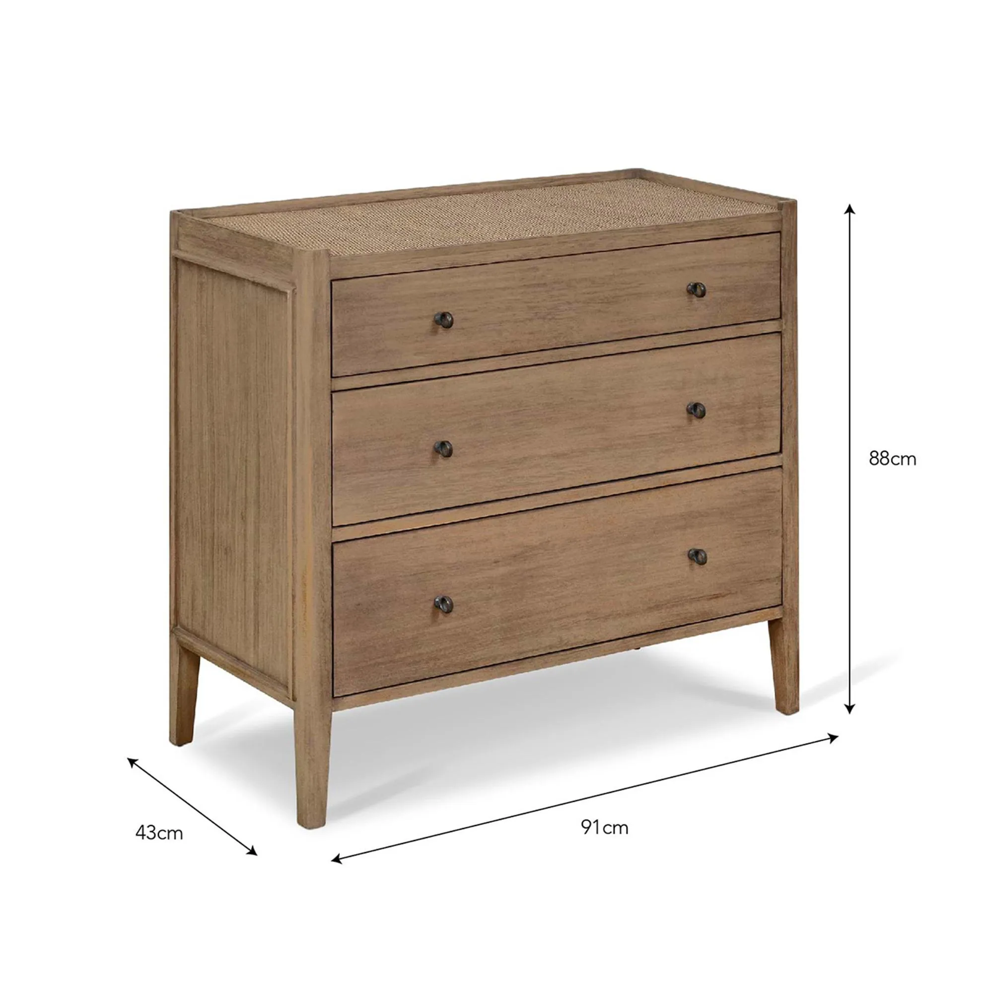 Chesterton Chest of Drawers - Natural, Rattan