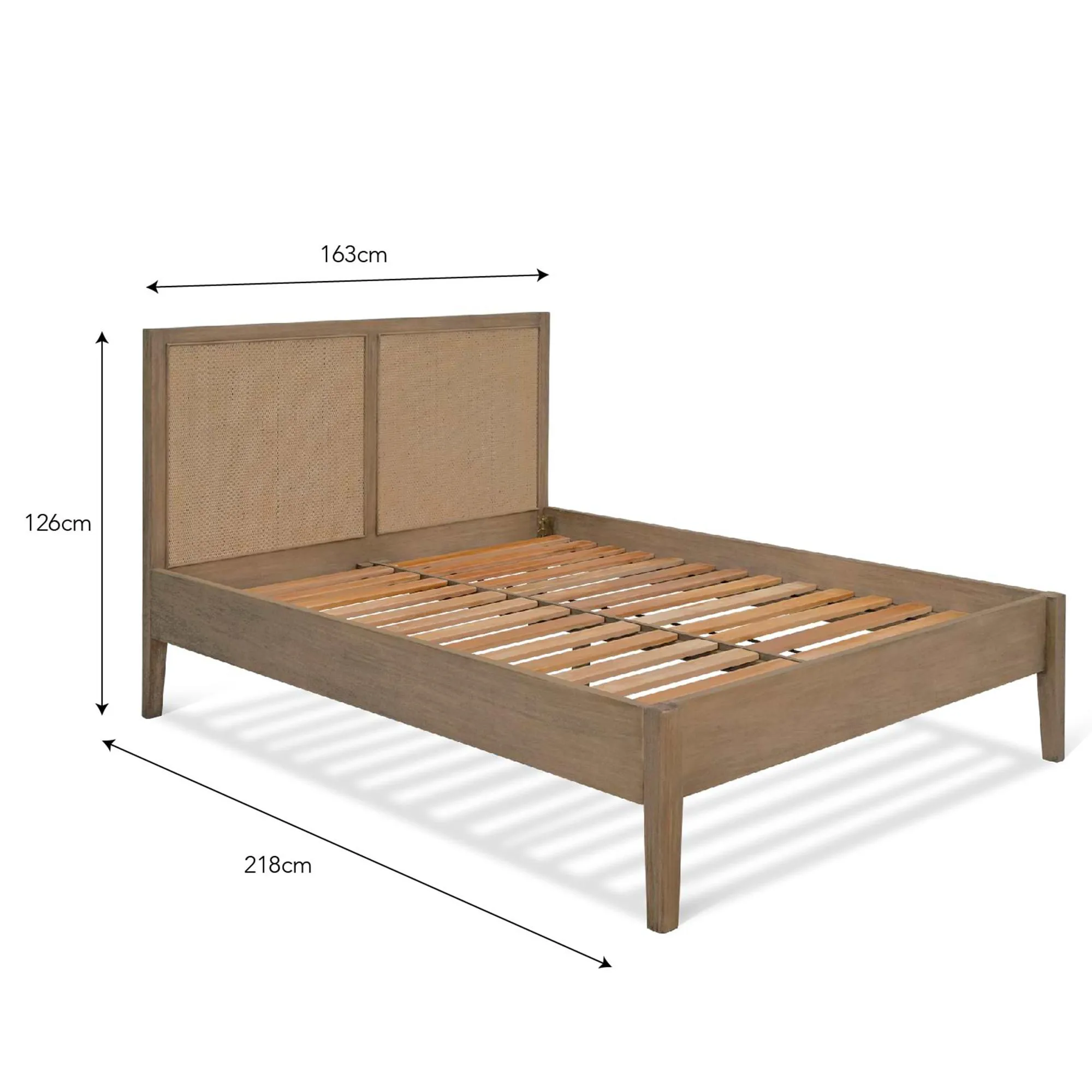 Chesterton King Size Bed Frame - Natural, Rattan