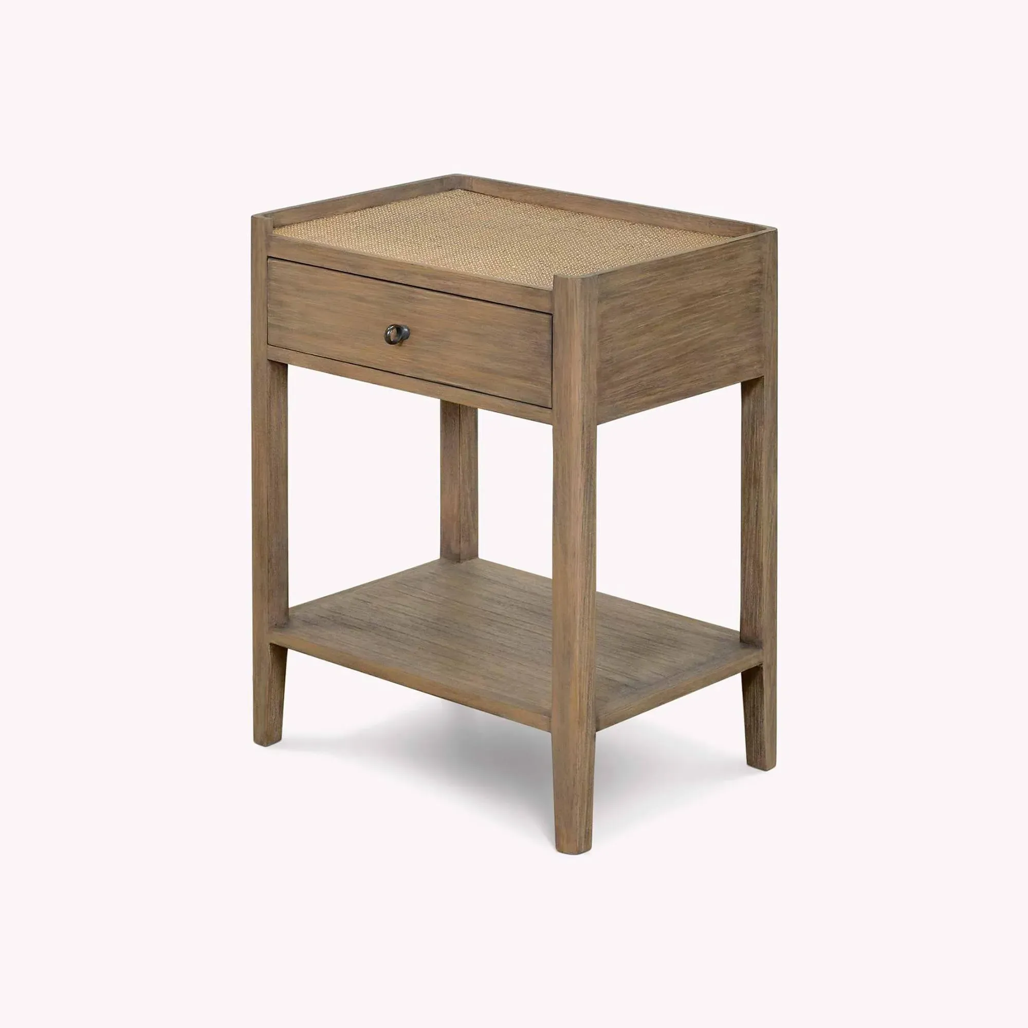 Chesterton Side Table with Drawer - Natural, Rattan