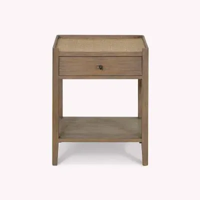 Chesterton Side Table with Drawer - Natural, Rattan
