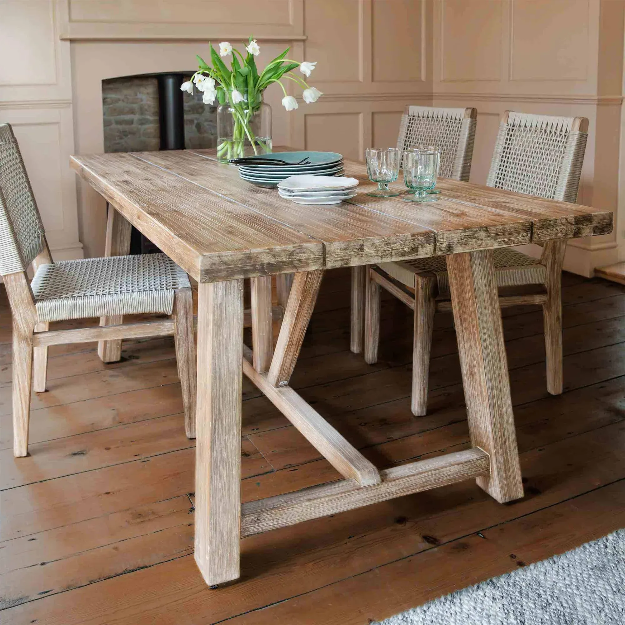 Chilford Large Dining Set - Solid Wood