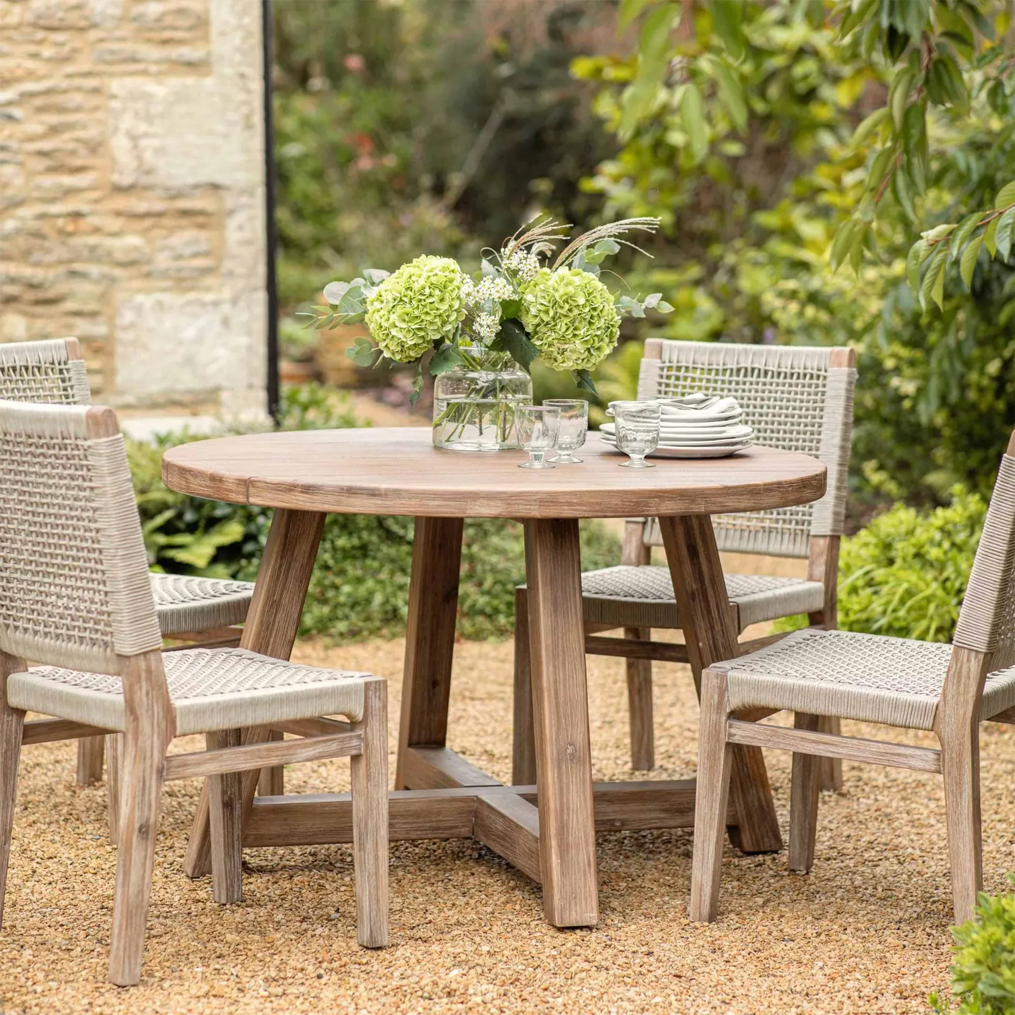 Chilford Outdoor Dining Chairs Set of 2 - Natural, Solid Wood