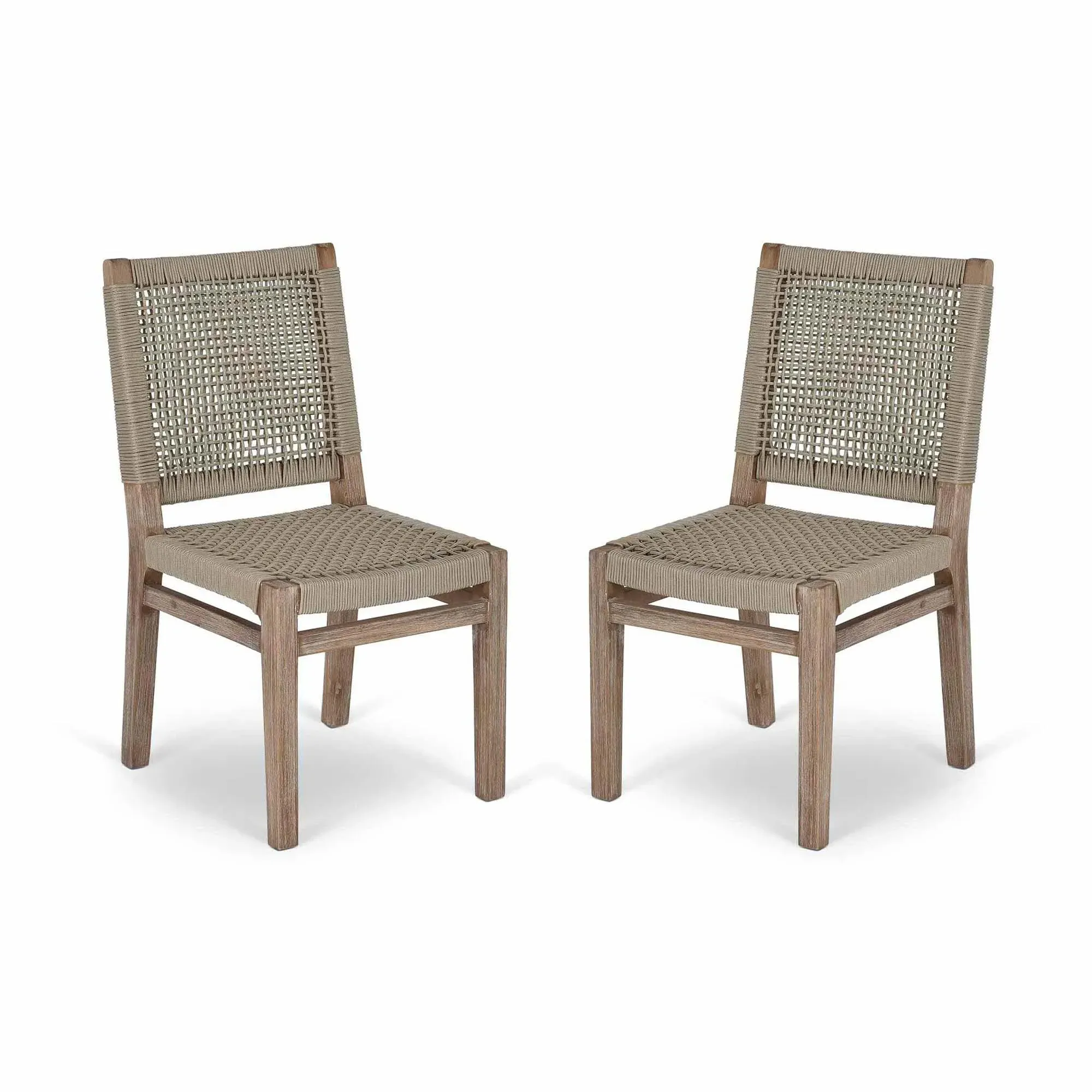 Chilford Outdoor Dining Chairs Set of 2 - Natural, Solid Wood