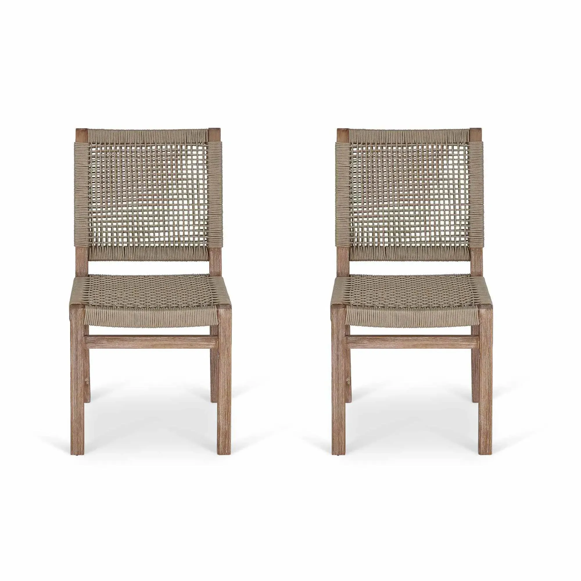 Chilford Outdoor Dining Chairs Set of 2 - Natural, Solid Wood