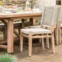 Chilford Outdoor Dining Chairs Set of 2 - Natural, Solid Wood