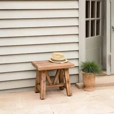 Chilford Outdoor Solid Wood Stool Side Table image