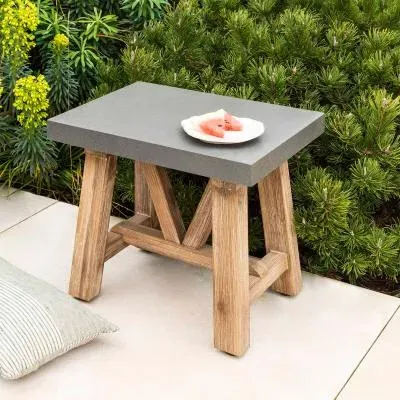 Chilford Outdoor Stool - Grey Slate