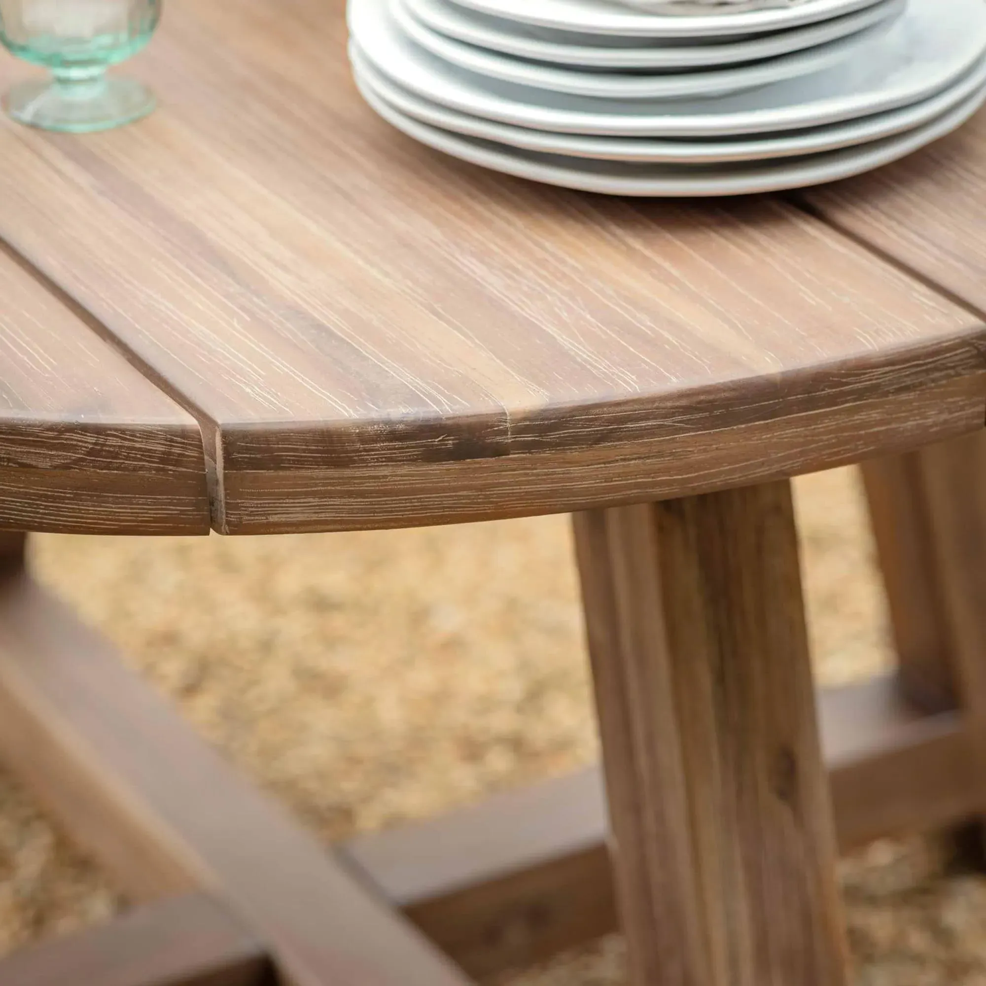 Chilford Round Dining Table - Natural, Solid Wood