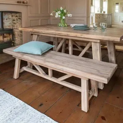 Chilford Small Outdoor Bench - Solid Wood image