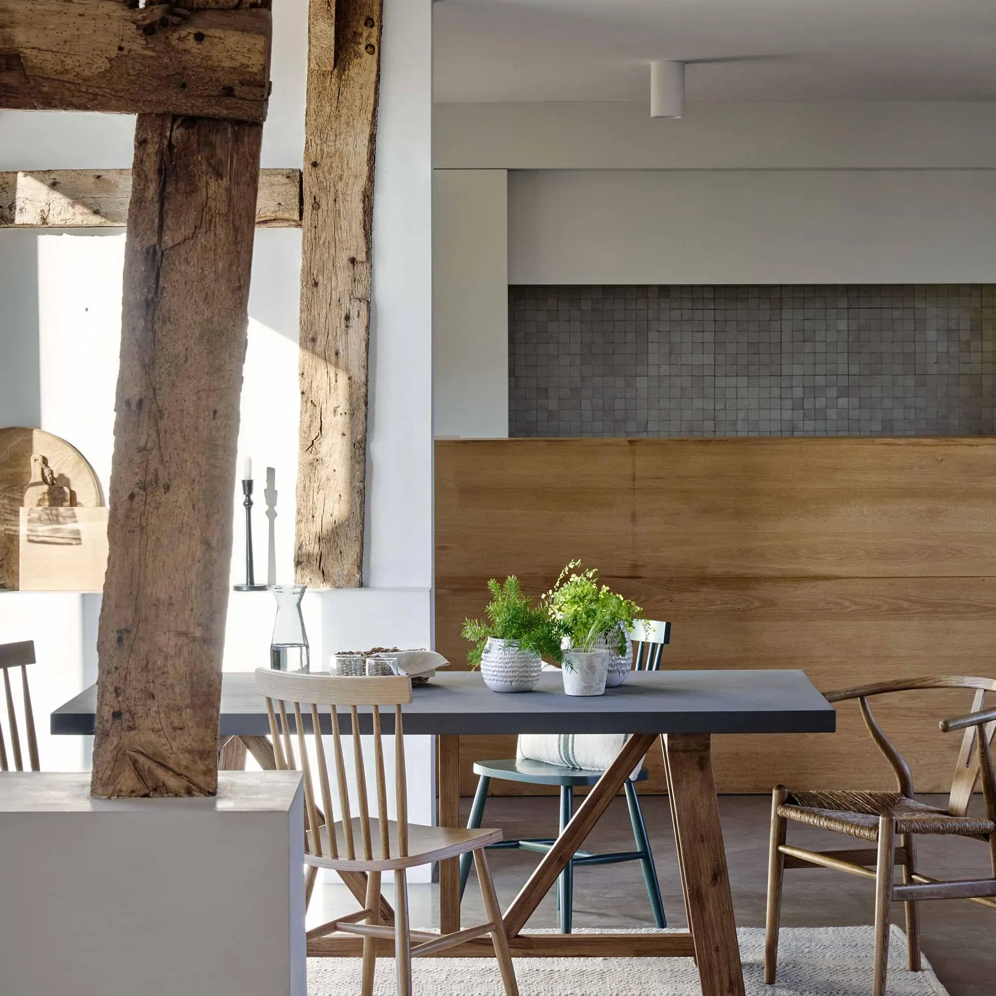 Chilford Small Outdoor Dining Table - Grey, Slate