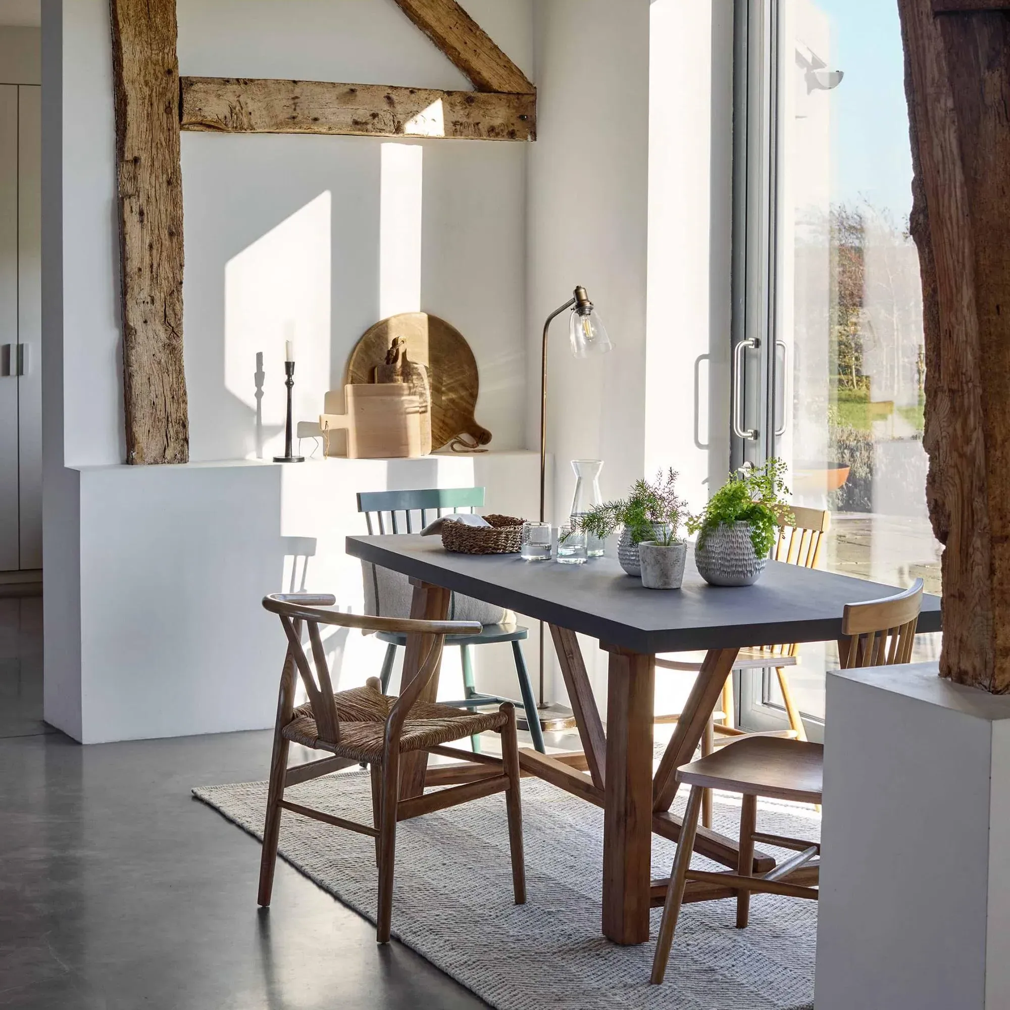 Chilford Small Outdoor Dining Table - Grey, Slate