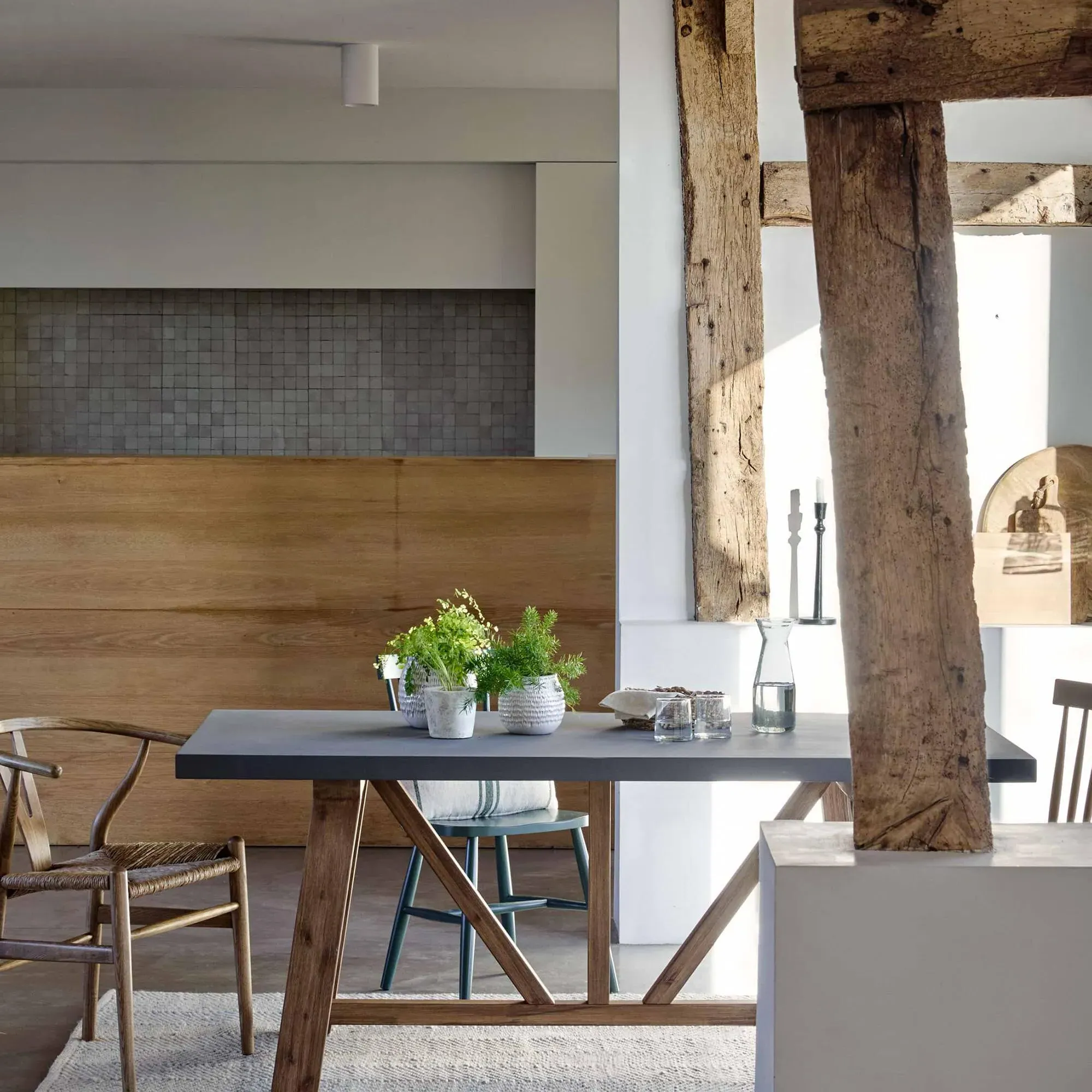 Chilford Small Outdoor Dining Table - Grey, Slate