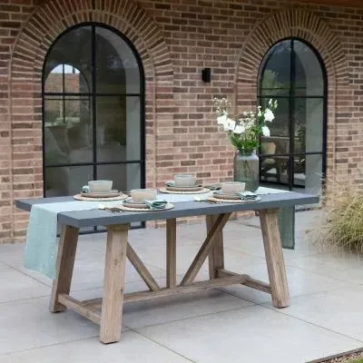 Chilford Small Outdoor Dining Table - Grey, Slate image