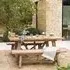 Chilford Small Outdoor Table and Bench Set - Natural, Solid Wood