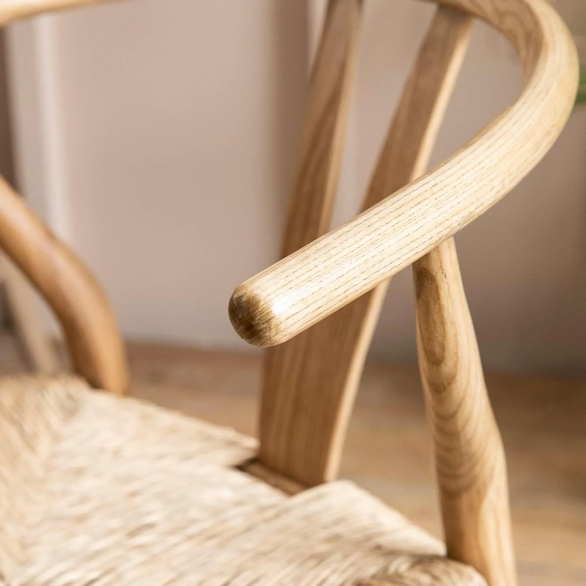 Chilthorne Wishbone Dining Chair Set of 2 - Lime Wash