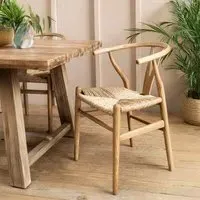 Chilthorne Wishbone Dining Chair Set of 2 - Natural